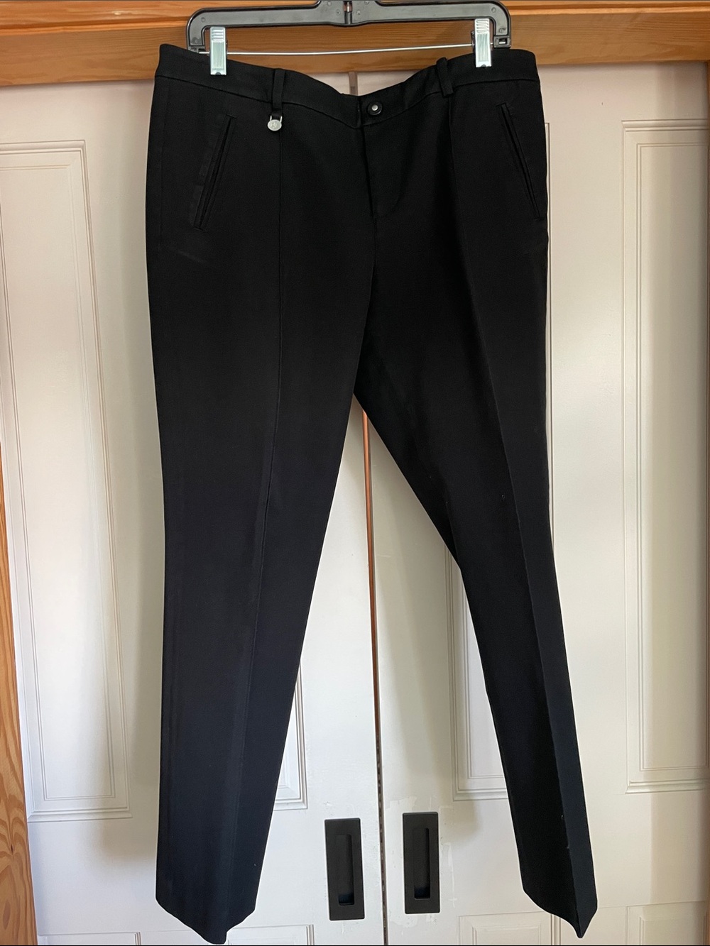 Lauren Ralph Lauren Black Tailored 98% Cotton Women's Trousers Size 14P